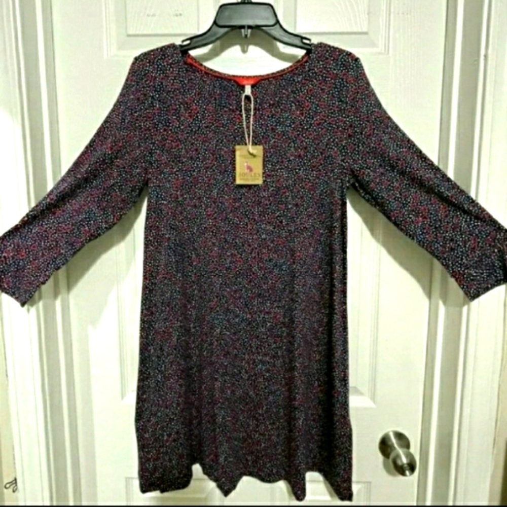 Joules Women’s Heart Print Dress - Long Sleeves - Size 6